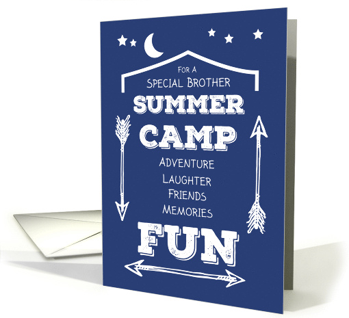 For Brother Camp Fun Navy Blue White Arrows card (1443422)