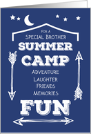 For Brother Camp Fun Navy Blue White Arrows card