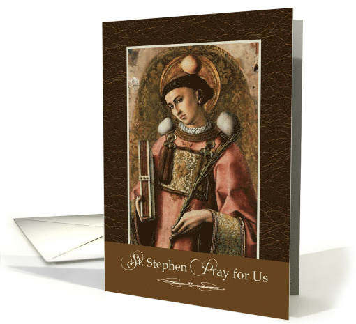 St Stephen Pray For Us card (1443708)