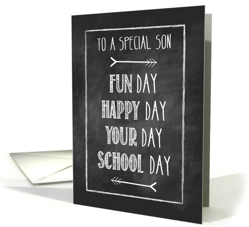 Son Chalkboard Look Back to School card (1446264)