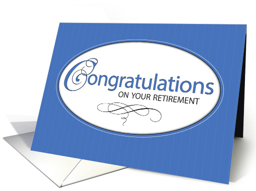 Retirement Congratulations Elegant Blue card (1452318)