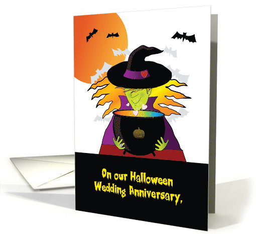 Halloween Wedding Anniversary Witches Brew card (1452958)