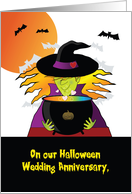 Halloween Wedding Anniversary Witches Brew card