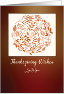Thanksgiving Business Wreath Leaves card