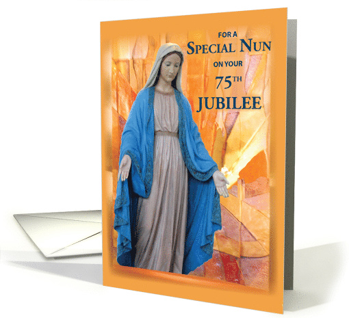 75th Anniversary Jubilee for Catholic Nun Mary card (1456610)