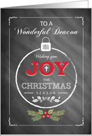 Deacon Joy at Christmas Chalkboard Look card