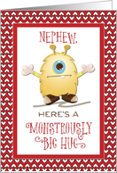 Nephew Monster Hug Valentine Hearts card