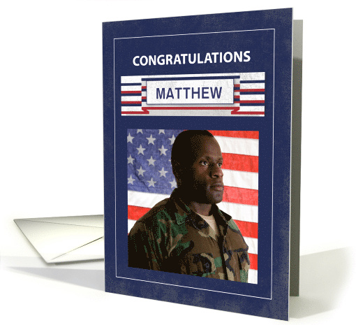 Customizable Military Graduation Basic Training Congratulations card