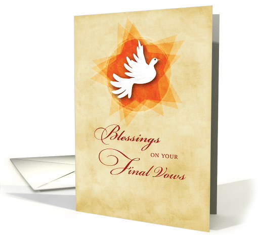 Final Solemn Vows Nun Blessings Holy Spirit card (1467572)