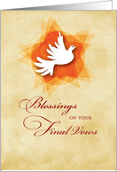 Final Solemn Vows Nun Blessings Holy Spirit card