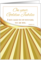 Golden Jubilee of Religious Life 50 Year Anniversary Nun Gold Rays card