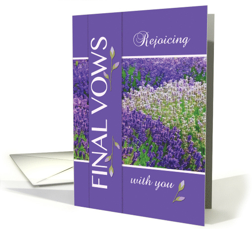 Nun Final Vows Rejoicing Lavender Flower card (1468334)