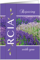 RCIA Rejoicing Lavender Flowers card