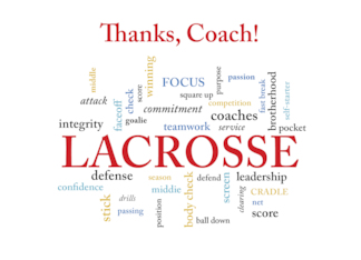 Lacrosse Coach Thanks in Words