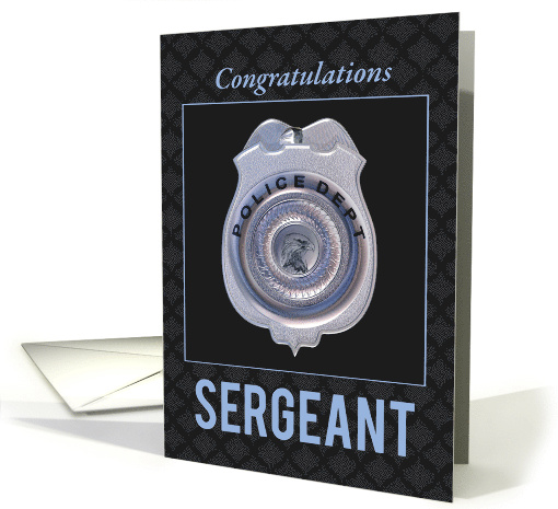 Sergeant in Police Department Promotion Congratulations card (1477452)