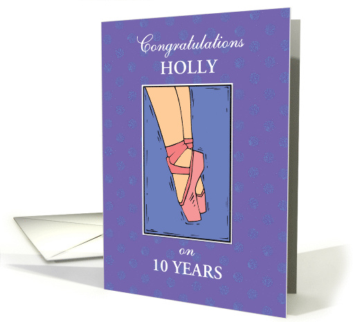 Custom Name Years of Ballet Dance Congratulations card (1478364)