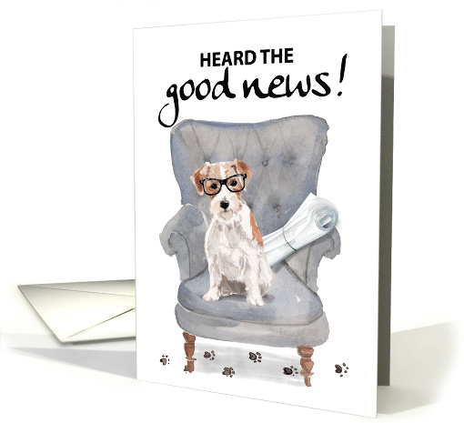 Congratulations on Good News Dog with Newspaper card (147879)