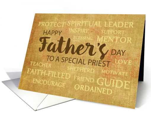 Catholic Priest Fathers Day Qualities of Father card (1479948)