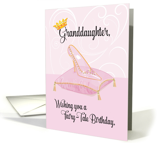 Granddaughter Pink Fairy Tale Cinderella Birthday card (1480668)