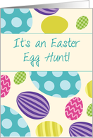Invitation to Easter Egg Hunt Colorful Eggs card
