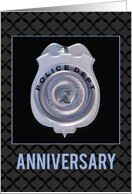 Anniversary with Police Department Badge card