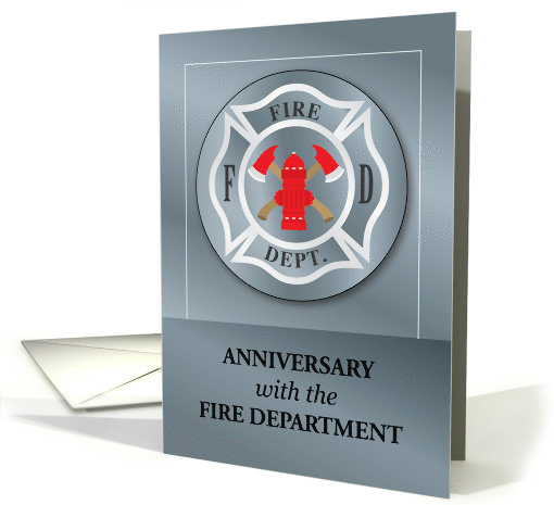 Employee Anniversary with Fire Department Silver card (1481548)