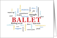 Ballet Birthday in Words card