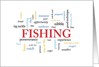 Fishing Birthday in Words card