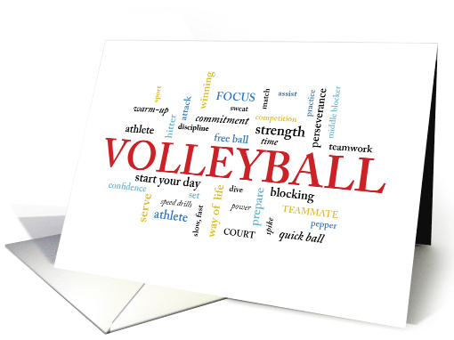 Volleyball Birthday with Words card (1485300)