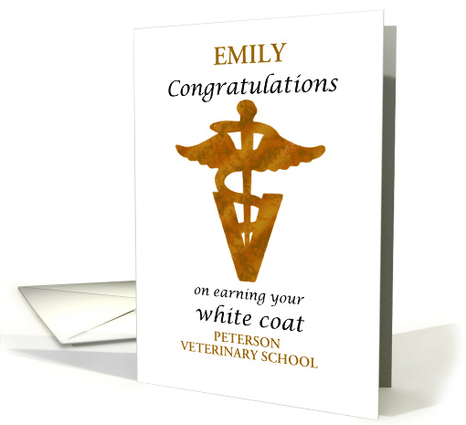 Custom Name School Veterinary White Coat Ceremony Antique... (1489324)