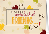 Friendsgiving Gift of Friends Leaves card