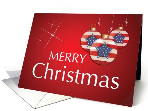 Stars and Stripes Patriotic Christmas Ornament card (1492362)