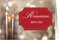 In Remembrance Christmas Candles card