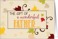 Father Thanksgiving Gift Fall Leaves card