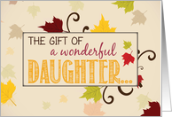 Daughter Thanksgiving Gift Fall Leaves card