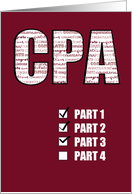 Passing 3 Parts CPA Congratulations Certified Public Accountant card