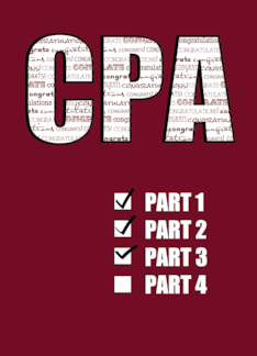 Passing 3 Parts CPA Congratulations Certified Public Accountant