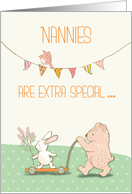 Nanny Thanks Bear and Bunny card
