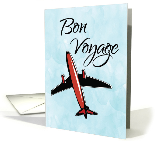 Bon Voyage Airplane in Blue Sky card (1504068)