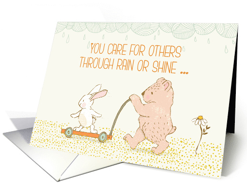 Caring for Others Bear and Rabbit card (1504082)