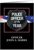 Police Officer of the Year Congratulations Custom Name card