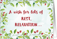 Wish for Rest and Relaxation with Berries and Branches card