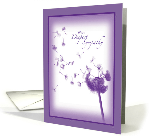 With Deepest Sympathy Dandelion Flower card (150865)