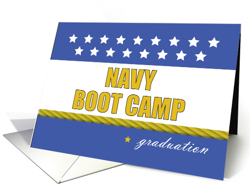 Navy Boot Camp Graduation with Stars and Rope Military card (1508714)