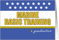 Marine Basic Training Graduation Congratulations Stars and Rope card