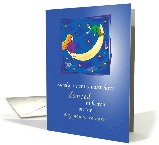 Daughter Birthday Moon with Stars card (150889)