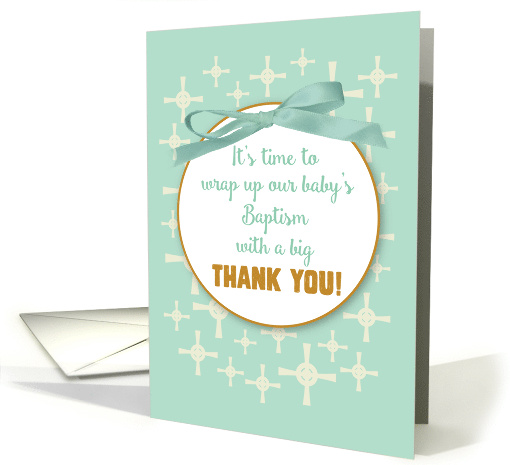Baptism Gift Thank You Presents with Green Digital Ribbon... (1509790)