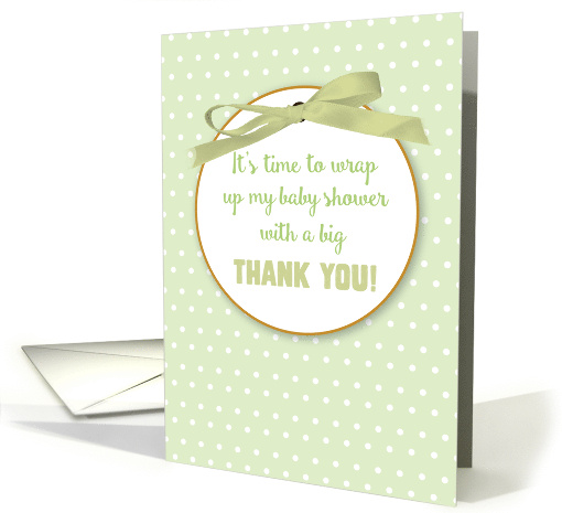 Baby Shower Gift Thank You Green Digital Ribbon card (1509800)