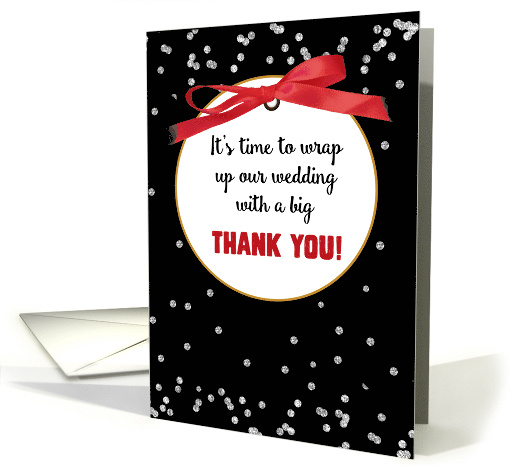 Wedding Gift Thank You Presents Red Ribbon with Digital... (1509806)
