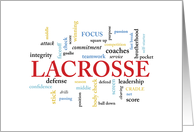 Lacrosse Coach Thanks Words card